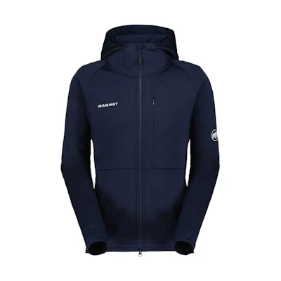 MAMMUT Abarth Avers Winter ML Hooded Jacket Deep Blue - Asian Fit Breathable 1014-06760