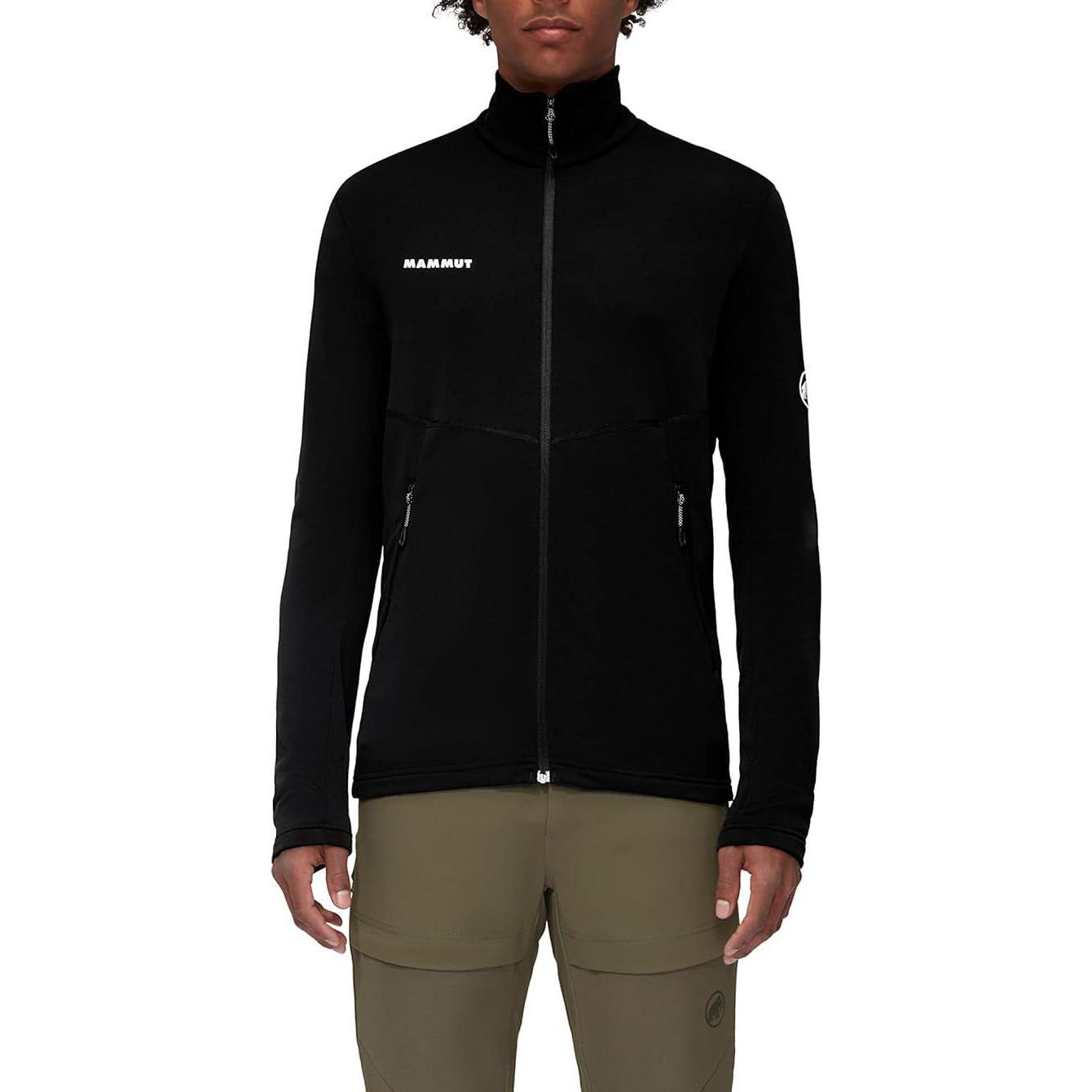 Lookbook Chaqueta Polar Ajustada Negra MAMMUT Aconcagua Light con Logo. 1014-04270