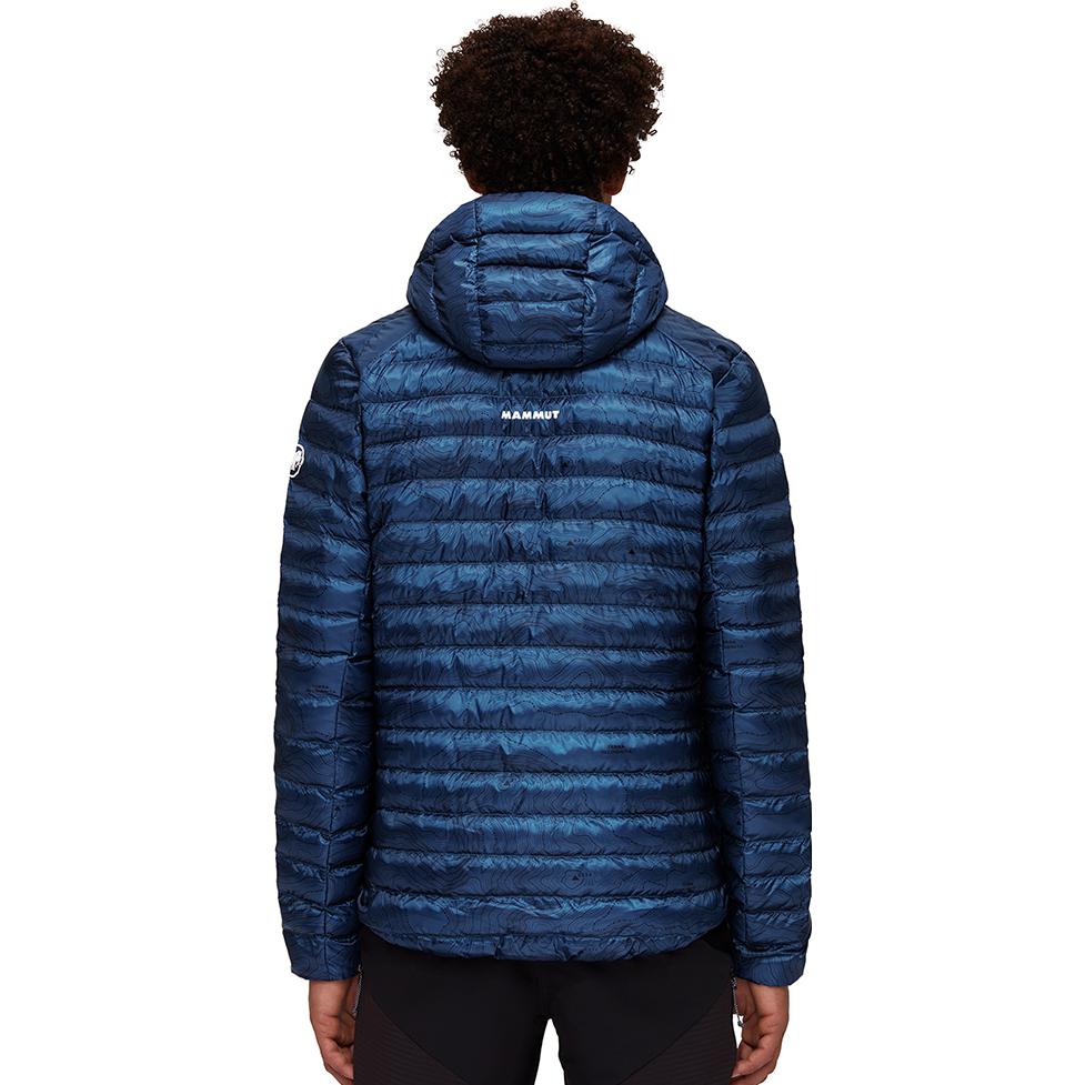 Shop MAMMUT Albula 字母印花保暖連帽外套 深冰藍/海軍藍. 1013-02940