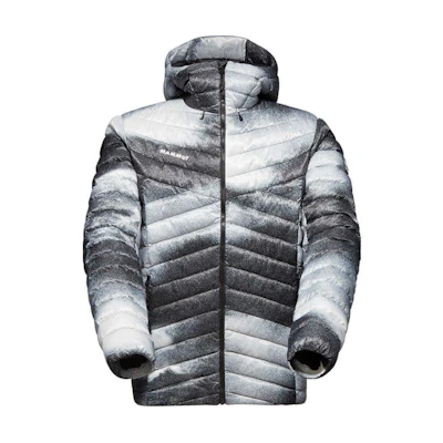 MAMMUT Albula Lightweight Windproof Hooded Jacket Black/White 1013-02941
