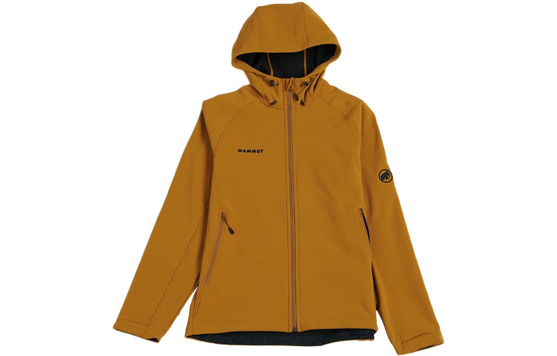 Mammut Convey Black Hard Shell Jacket with Solid Letter Print Hoodie 1010-29015