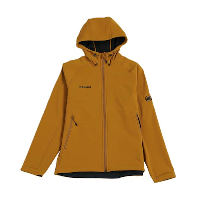 Mammut Convey Black Hard Shell Jacket with Solid Letter Print Hoodie 1010-29015