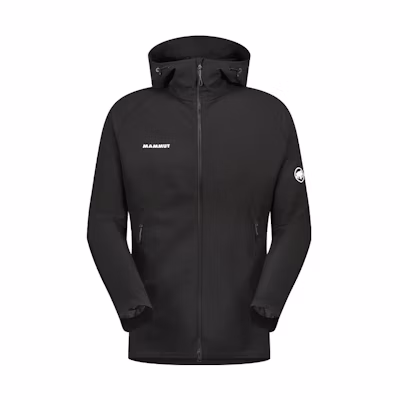 MAMMUT Macun 2.0 Black Softshell Jacket Windproof Water-Repellent AF Asia Fit 1011-00792