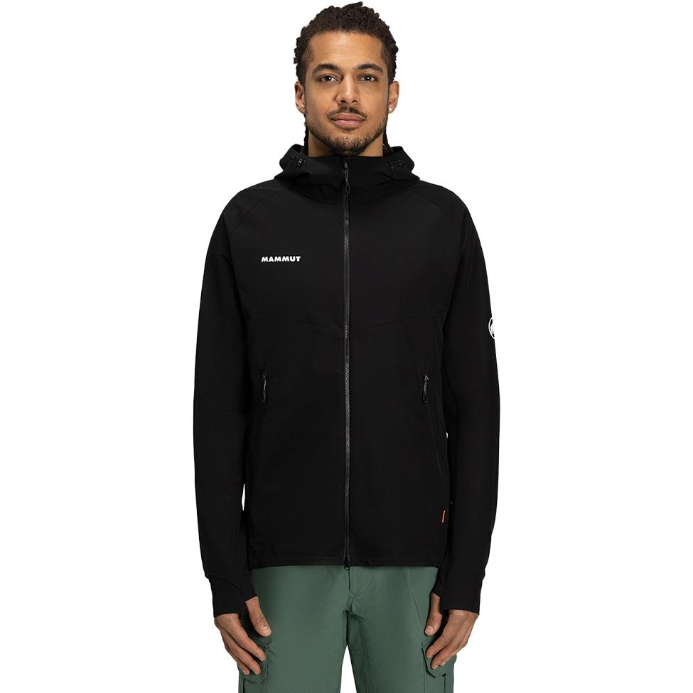 Shop MAMMUT Macun 2.0 黑色軟殼外套 防風防潑水 亞洲版型 1011-00792