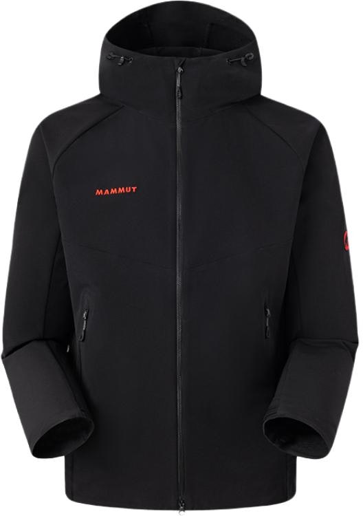 mammut-macun-2-0-softshell-hooded-jacket-windproof-water-repellent-black-1011-02420