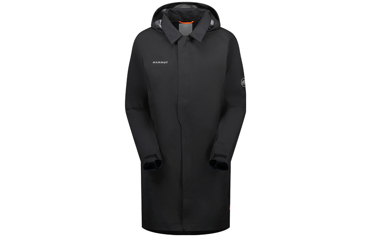MAMMUT Utility HS Convertible Printed Hooded Hard Shell Jacket Men Black 1010-30100