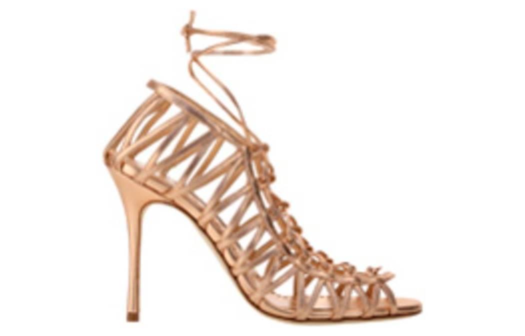Manolo Blahnik 'Gold High Heels'
