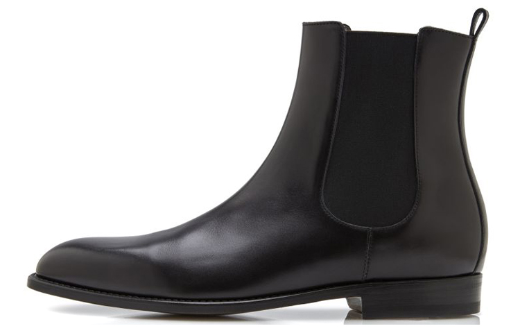 Manolo Blahnik Chelsea Boot 'Polished Black Calfskin'