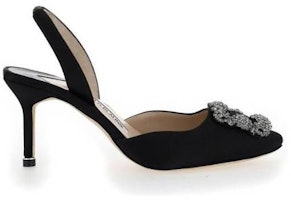 Manolo Blahnik Hangisi Slingback 'Black Heel' 41904730015 Manolo Blahnik Hangisi Slingback 'Black Heel' 41904730015