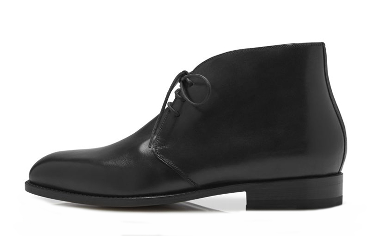 Manolo Blahnik Lace-Up Calfskin Ankle Boots 'Black' 319-1011-0003