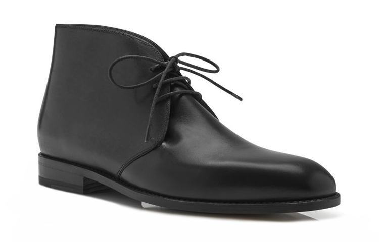 Order Manolo Blahnik 黑色牛皮系带短靴 319-1011-0003