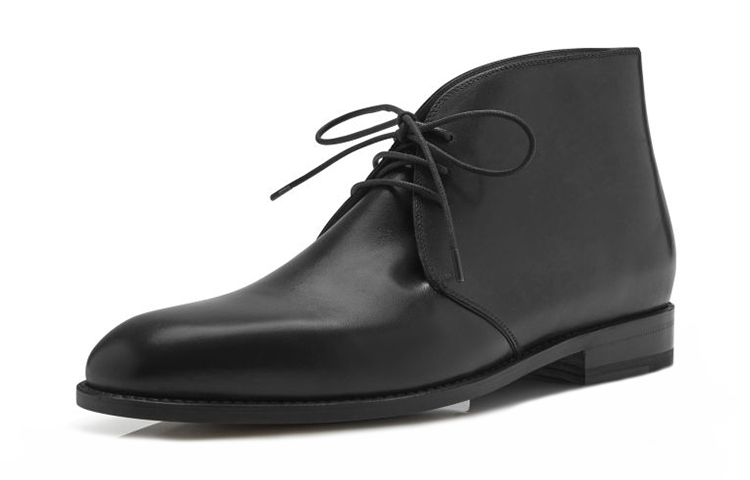 Lookbook Manolo Blahnik 黑色牛皮系带短靴 319-1011-0003