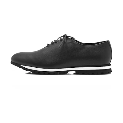 Manolo Blahnik Lace-Up Loafer 'Black Calfskin'