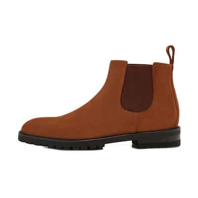 Manolo Blahnik Leather Chelsea Boots 'Brown'