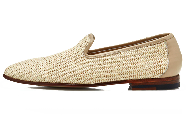 Manolo Blahnik Loafer 'Cream Raffia' 120-1110-0007