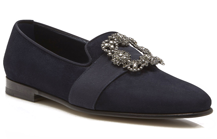 Manolo Blahnik Loafer 'Navy Gem Buckle' 圖 2