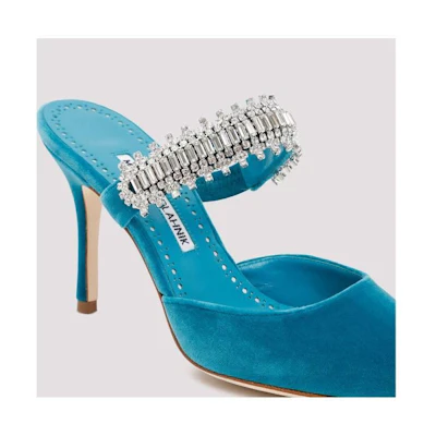 Manolo Blahnik Lutara Mule 'Blue Casual'