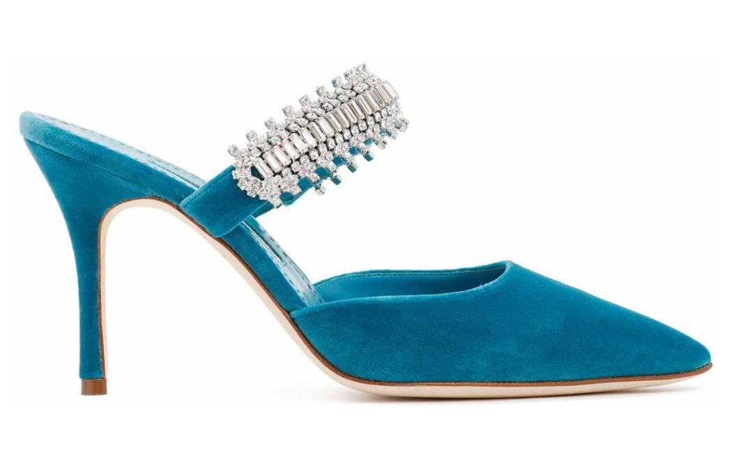 Manolo Blahnik Lutara Mule 'Blue Casual' 圖 4