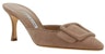 Manolo Blahnik Maysale Pumps 'Tumit Tinggi Coklat' 9XX02472504