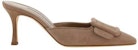 Manolo Blahnik Maysale Pumps 'Tumit Tinggi Coklat' 9XX02472504