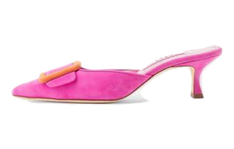 Manolo Blahnik Mule 'Simple Pink Velvet'