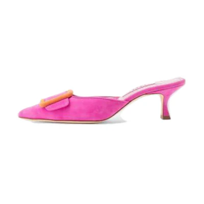 Manolo Blahnik Mule 'Simple Pink Velvet'