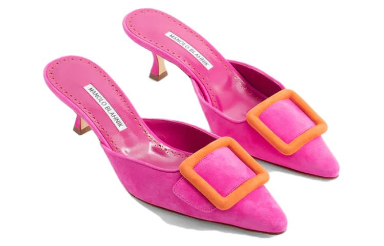 Manolo Blahnik Mule 'Simple Pink Velvet' 圖 4