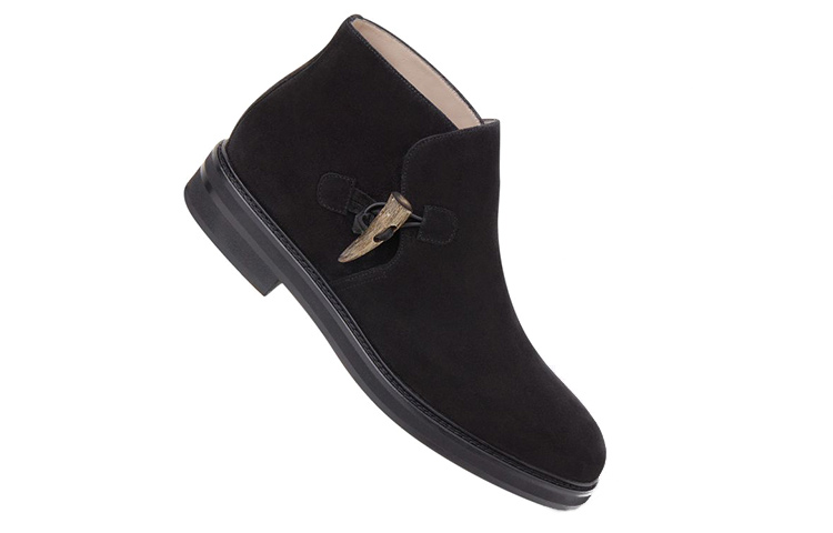 Manolo Blahnik Suede Desert Boots 'Black' 圖 4
