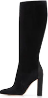 Manolo Blahnik Suede Knee-High Chunky Boots 'Black' 321-1943-0001 Manolo Blahnik Suede Knee-High Chunky Boots 'Black' 321-1943-0001