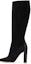 Buy Manolo Blahnik But Suede Tumit Tebal Lutut Tinggi 'Hitam' 321-1943-0001