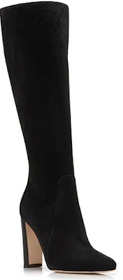 MANOLO BLAHNIK 時尚簡約麂皮及膝粗跟高筒靴 黑色 Order MANOLO BLAHNIK 時尚簡約麂皮及膝粗跟高筒靴 黑色