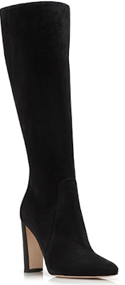 Manolo Blahnik Suede Knee-High Chunky Boots 'Black' 321-1943-0001 Order Manolo Blahnik Suede Knee-High Chunky Boots 'Black' 321-1943-0001