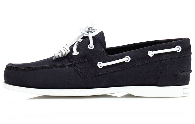 Manolo Blahnik Suede Low-Top Casual Flats 'Navy' 121-1701-0002