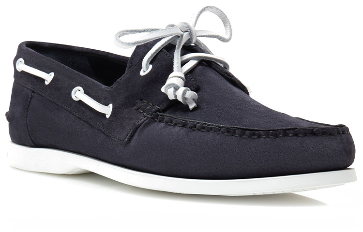 Manolo Blahnik Suede Low-Top Casual Flats 'Navy' 圖 2