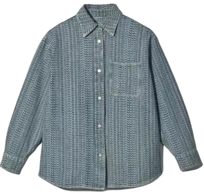 마크 제이콥스 FW23 스트라이프 프린트 버튼업 루즈핏 자켓 유니섹스 블루 2P3RTP001D02 Buy 마크 제이콥스 FW23 스트라이프 프린트 버튼업 루즈핏 자켓 유니섹스 블루 2P3RTP001D02