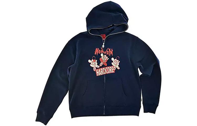 MARC JACOBS SS23 Logo Print Hooded Zip-Up Hoodie Unisex Blue 3S3RTP009C06