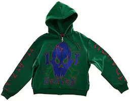 MARC JACOBS SS23 Skull Print Hoodie Green Unisex Pullover 3S3RTP009C07 MARC JACOBS SS23 Skull Print Hoodie Green Unisex Pullover 3S3RTP009C07