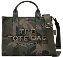 Marc Jacobs The Camo Jacquard Medium Tote Bag Green Marc Jacobs The Camo Jacquard Medium Tote Bag Green