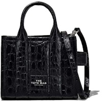 Marc Jacobs The Croc-Embossed Micro Tote Bag Black Marc Jacobs The Croc-Embossed Micro Tote Bag Black