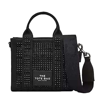 Marc Jacobs The Crystal Canvas Mini Tote Bag Black