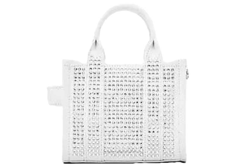 Order 马克·雅可布斯水晶帆布迷你托特包白色