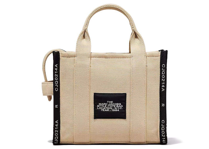 Order マークジェイコブス ジャカード スモールトートバッグ ウォームサンドベージュ