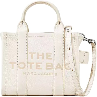 Marc Jacobs 皮革迷你托特包 棉布/銀色 Buy Marc Jacobs 皮革迷你托特包 棉布/銀色