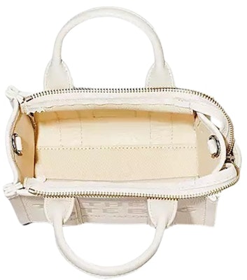 Marc Jacobs 皮革迷你托特包 棉布/銀色 Order Marc Jacobs 皮革迷你托特包 棉布/銀色