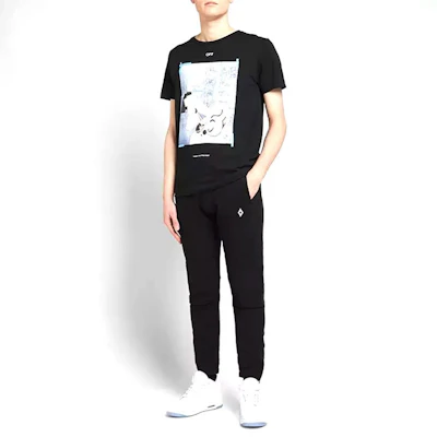 Marcelo Burlon Seluar Lurus Hitam Kapas Kasual Lelaki. CMCH013R196301011001 Purchase Marcelo Burlon Seluar Lurus Hitam Kapas Kasual Lelaki. CMCH013R196301011001