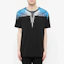 Lookbook Camiseta Negra Marcelo Burlon Cuello Redondo con Alas Azul Hielo. CMAA018S20JER0011045