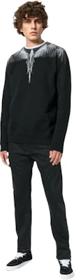 Marcelo Burlon 黑色羽毛印花絨面連帽運動衫 CMBA009F185060621006 Lookbook Marcelo Burlon 黑色羽毛印花絨面連帽運動衫 CMBA009F185060621006