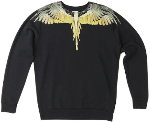 Marcelo Burlon 黑色长袖T恤 黄翅膀设计 CMBA009F20FLE0011016 Order Marcelo Burlon 黑色长袖T恤 黄翅膀设计 CMBA009F20FLE0011016