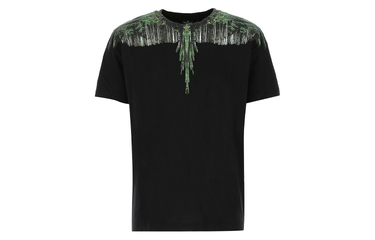 Order Marcelo Burlon Camiseta Negra con Diseño de Alas. CMAA018R20JER0191055
