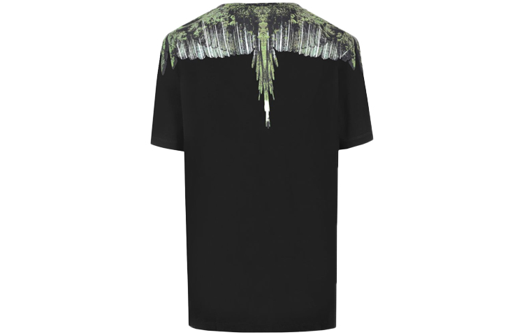 Lookbook Marcelo Burlon Camiseta Negra con Diseño de Alas. CMAA018R20JER0191055